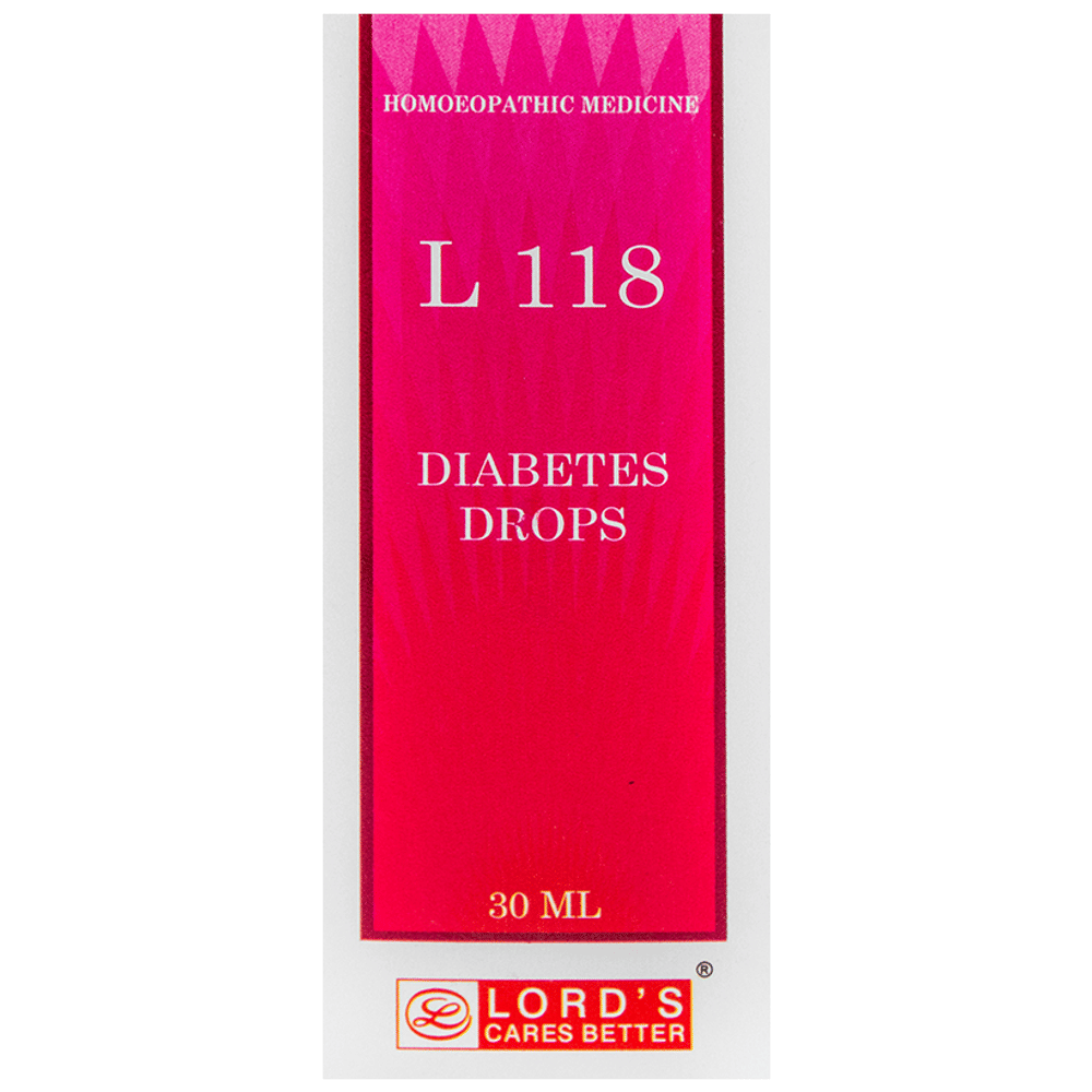 Lord's L 118 Diabetes Drop bottle of 30 ml Drop