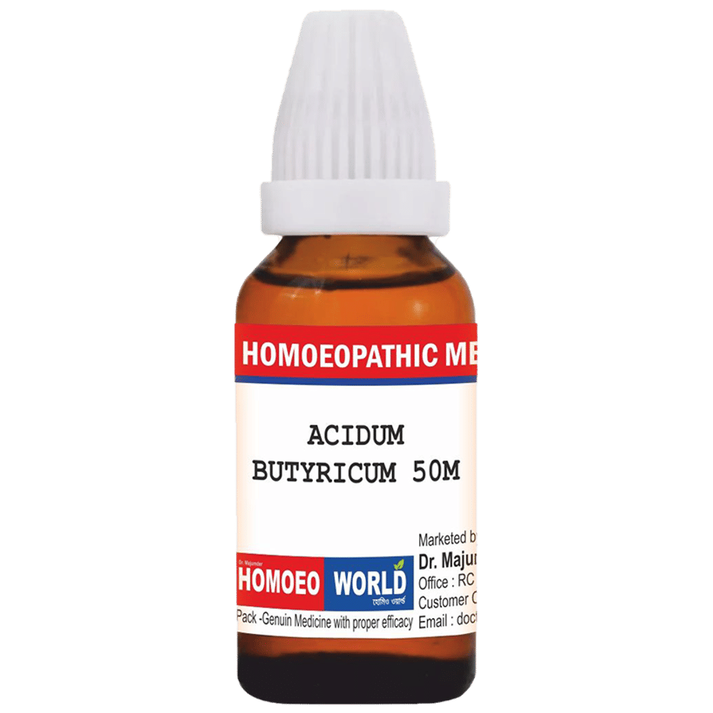 Dr. Majumder Homeo World Acidum Butyricum Dilution(30ml Each) 50M combo pack of 2 bottles