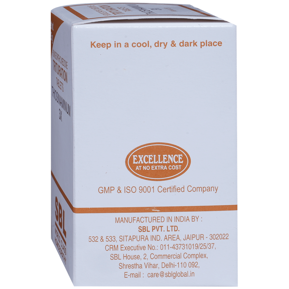 SBL Thiosinaminum Trituration Tablet 3X bottle of 25 gm Trituration Tablet SBL Thiosinaminum Trituration Tablet 3X bottle of 25 gm Trituration Tablet