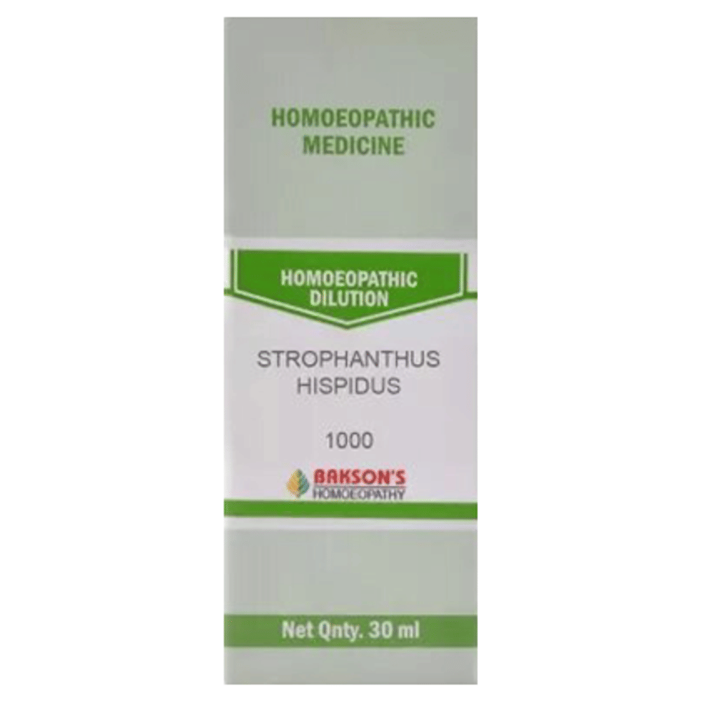 Bakson's Homeopathy Strophanthus Hispidus Dilution 1M bottle of 30 ml Dilution Bakson's Homeopathy Strophanthus Hispidus Dilution 1M bottle of 30 ml Dilution