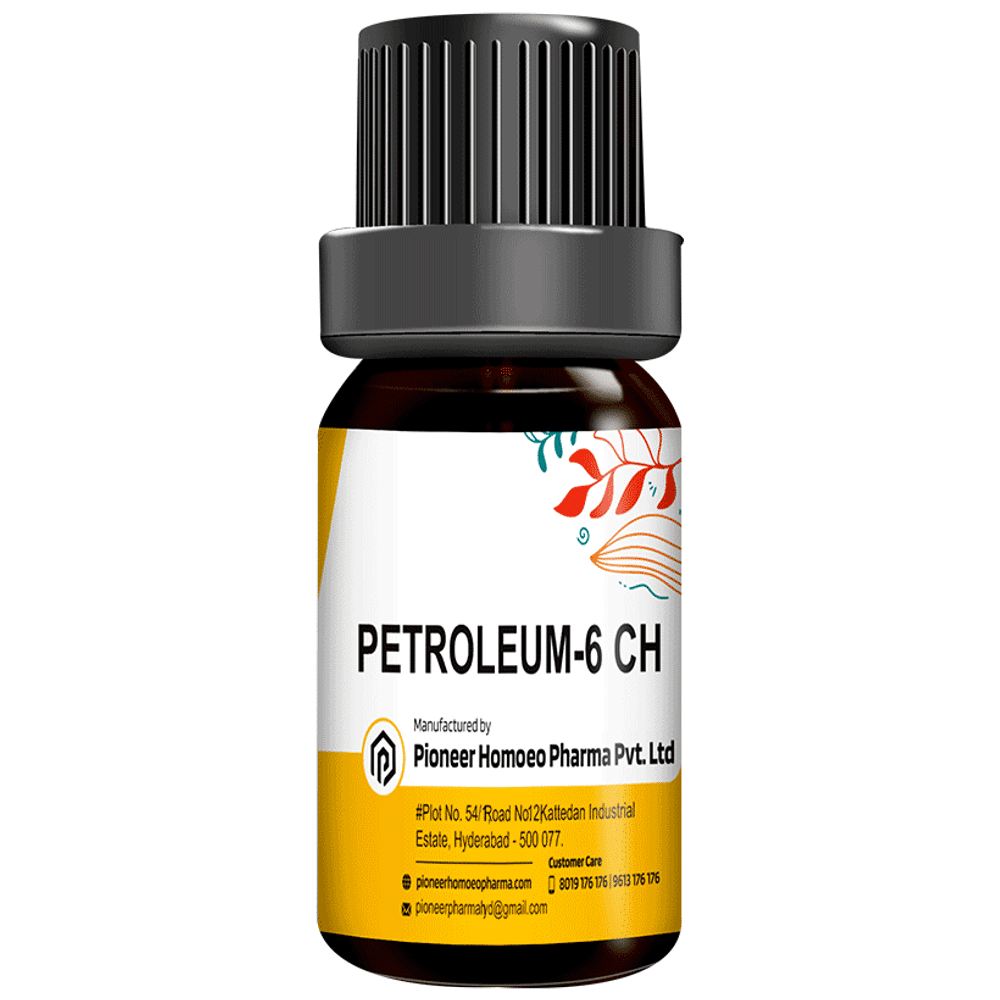 Pioneer Pharma Petroleum Globules Pellets Multidose Pills 6 CH bottle of 150 tablets