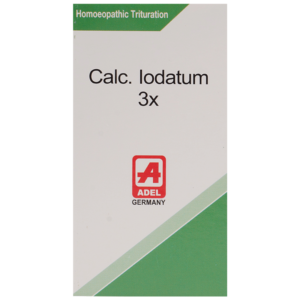ADEL Calc Iodatum Trituration Tablet 3X bottle of 20 gm Trituration Tablet