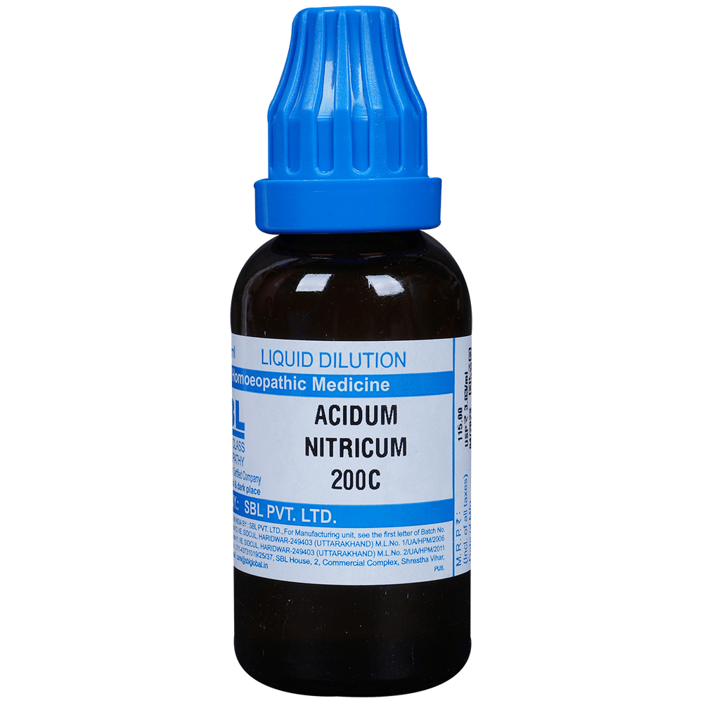 SBL Acid Nitricum Dilution 200 CH bottle of 30 ml Dilution SBL Acid Nitricum Dilution 200 CH bottle of 30 ml Dilution