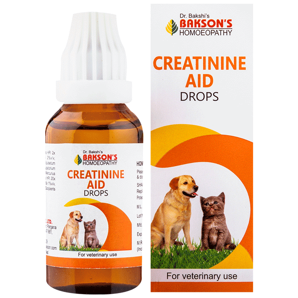 Bakson's Homeopathy Creatinine Aid Drop for Veterinary Use bottle of 30 ml Drop
