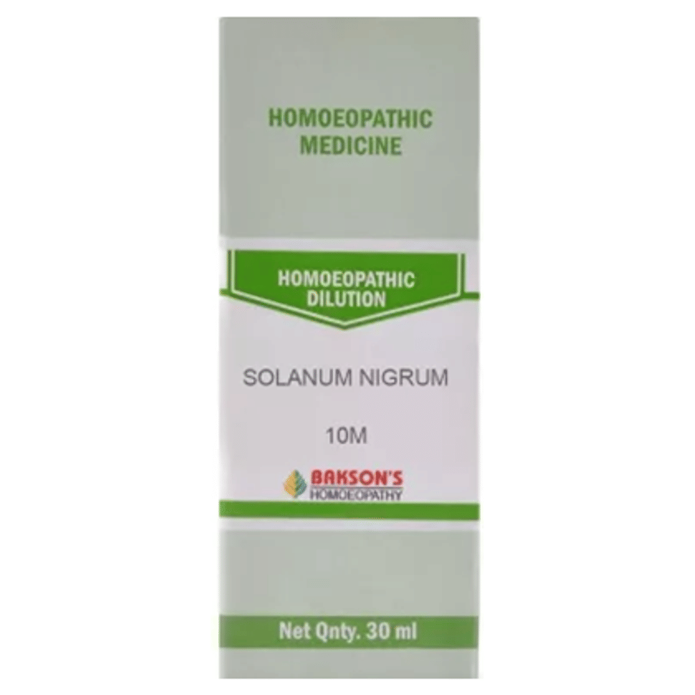Bakson's Homeopathy Solanum Nigrum Dilution 10M bottle of 30 ml Dilution