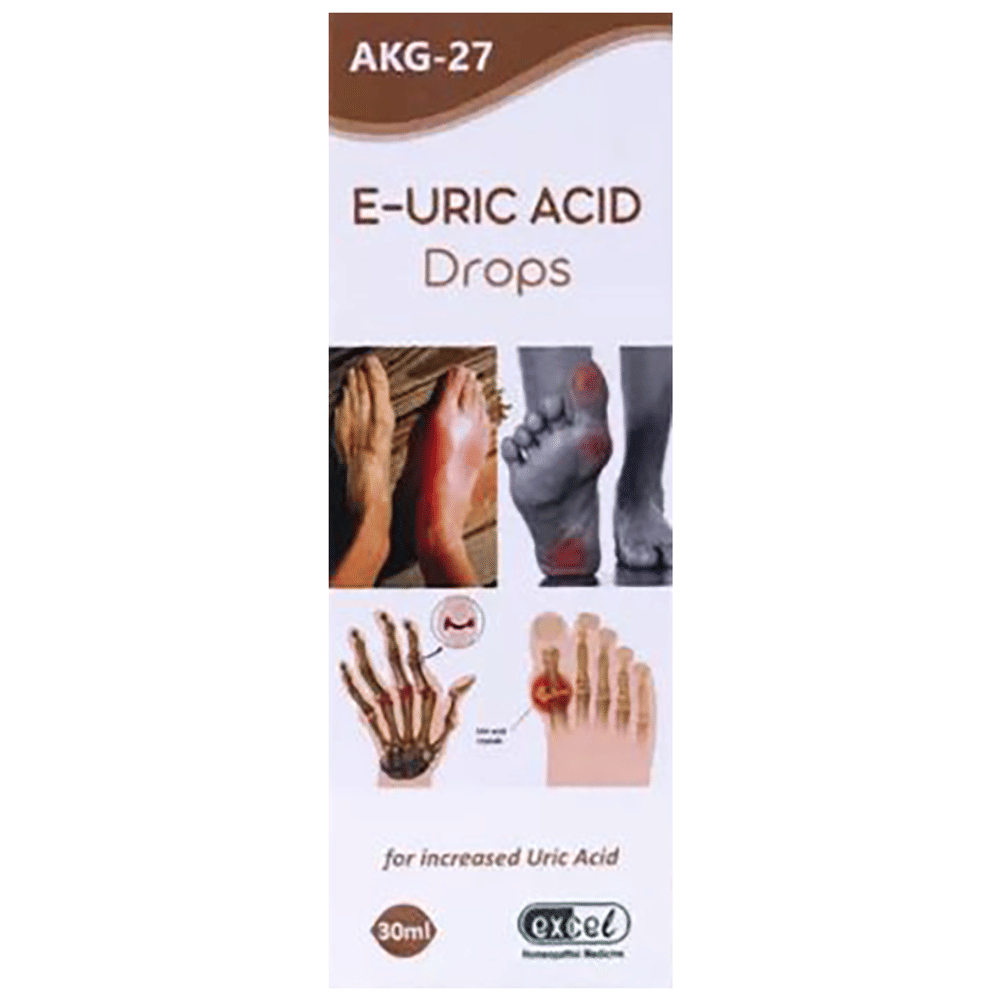 Excel AKG 27 E-Uric Acid Drop bottle of 30 ml Drop