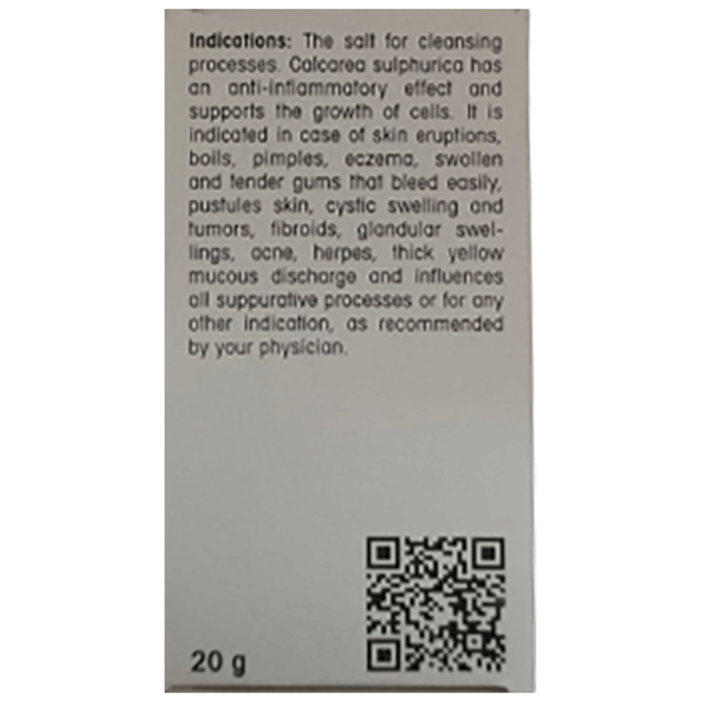 Dr. Reckeweg Calcarea Sulphurica Biochemic Tablet 3X bottle of 20 gm Biochemic Tablet Dr. Reckeweg Calcarea Sulphurica Biochemic Tablet 3X bottle of 20 gm Biochemic Tablet