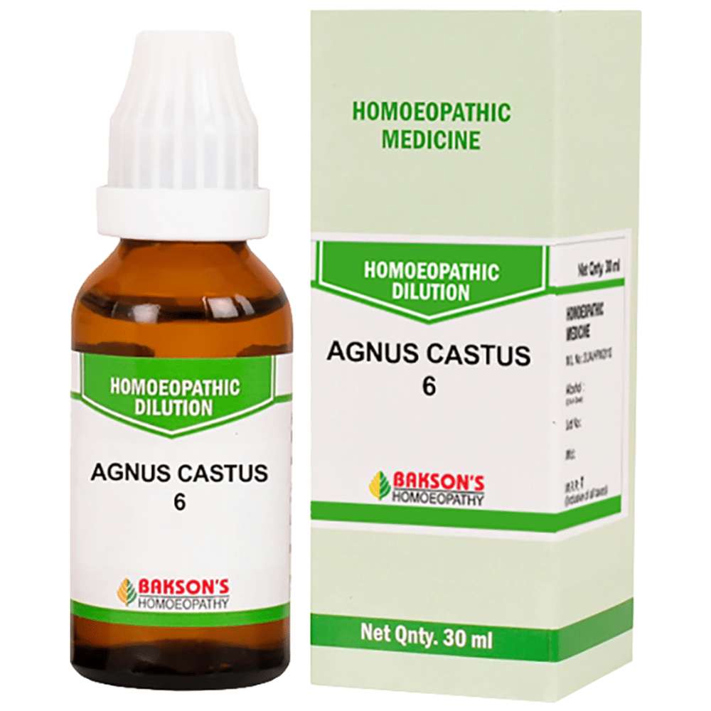 Bakson's Homeopathy Agnus Castus Dilution 6 bottle of 30 ml Dilution