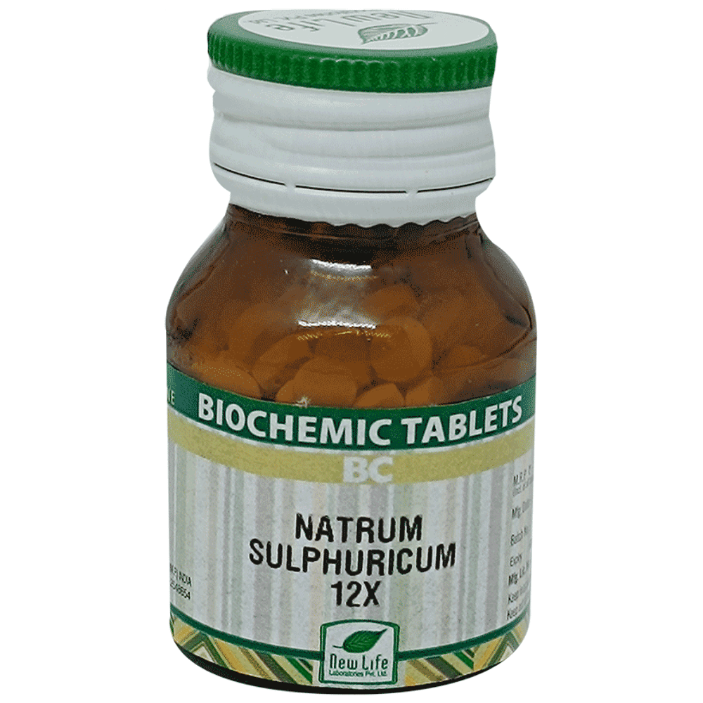 New Life Natrum Sulphuricum Biochemic Tablet 12X bottle of 25 gm Biochemic Tablet