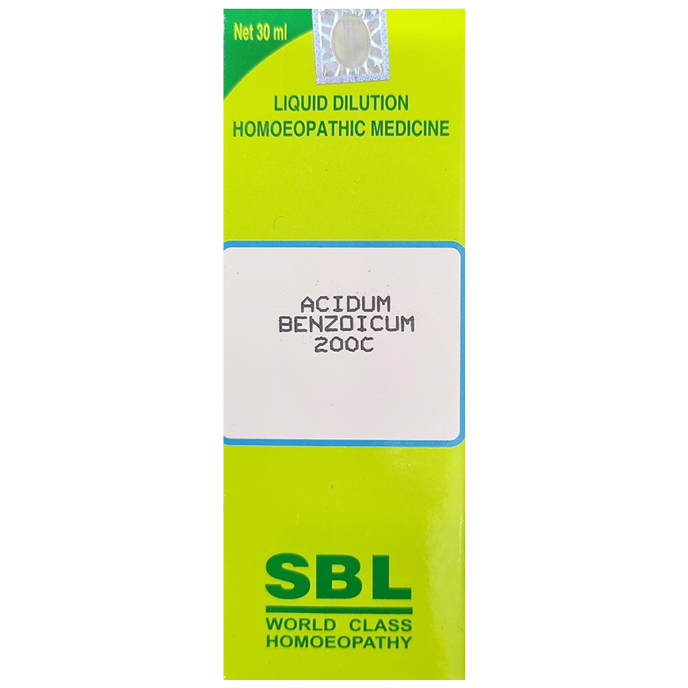 SBL Acid Benzoicum Dilution 200C bottle of 30 ml Dilution