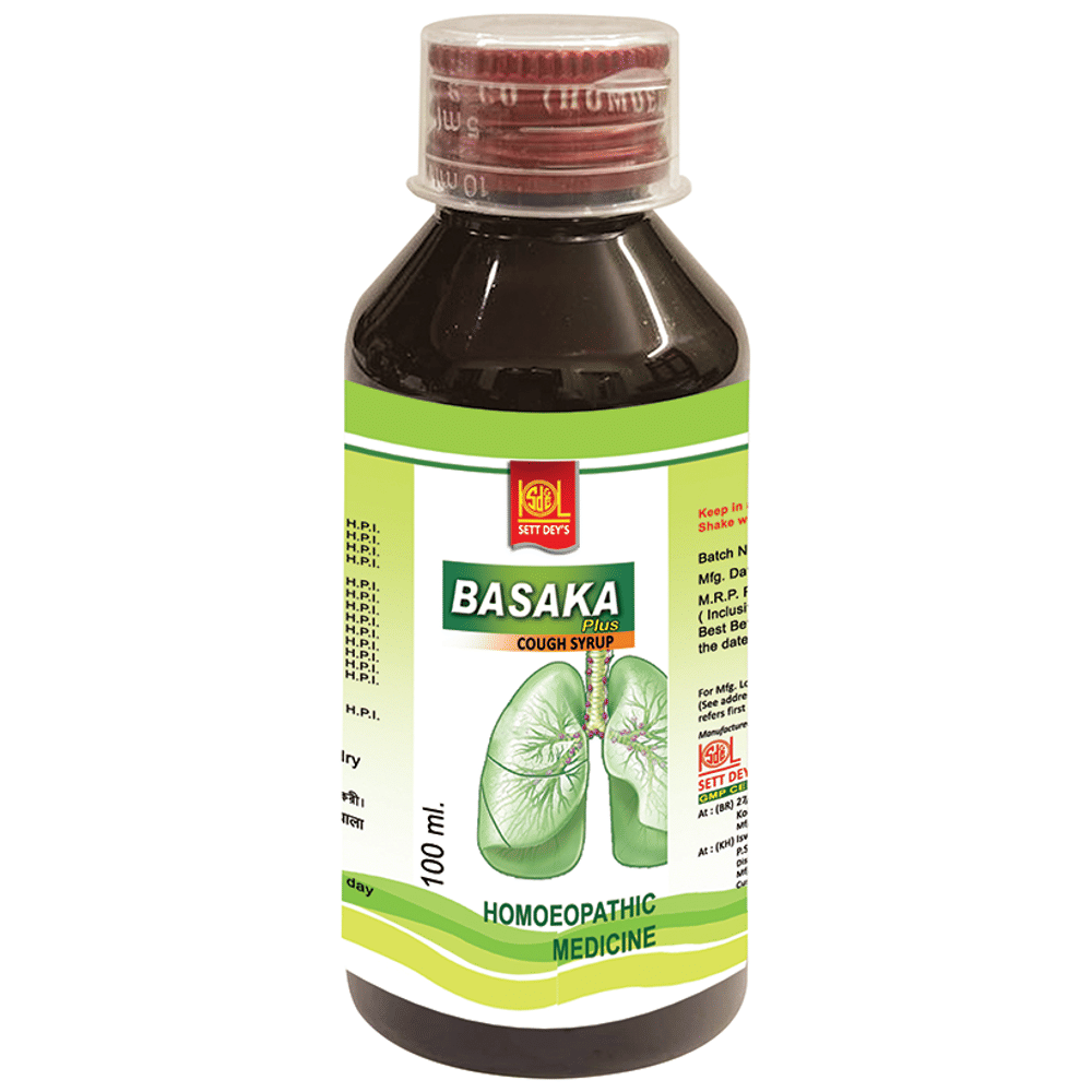 Sett Dey Basaka Plus Cough Syrup bottle of 100 ml Syrup