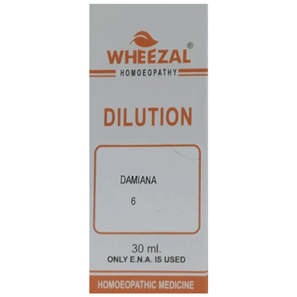Wheezal Damiana Dilution 6 bottle of 30 ml Dilution