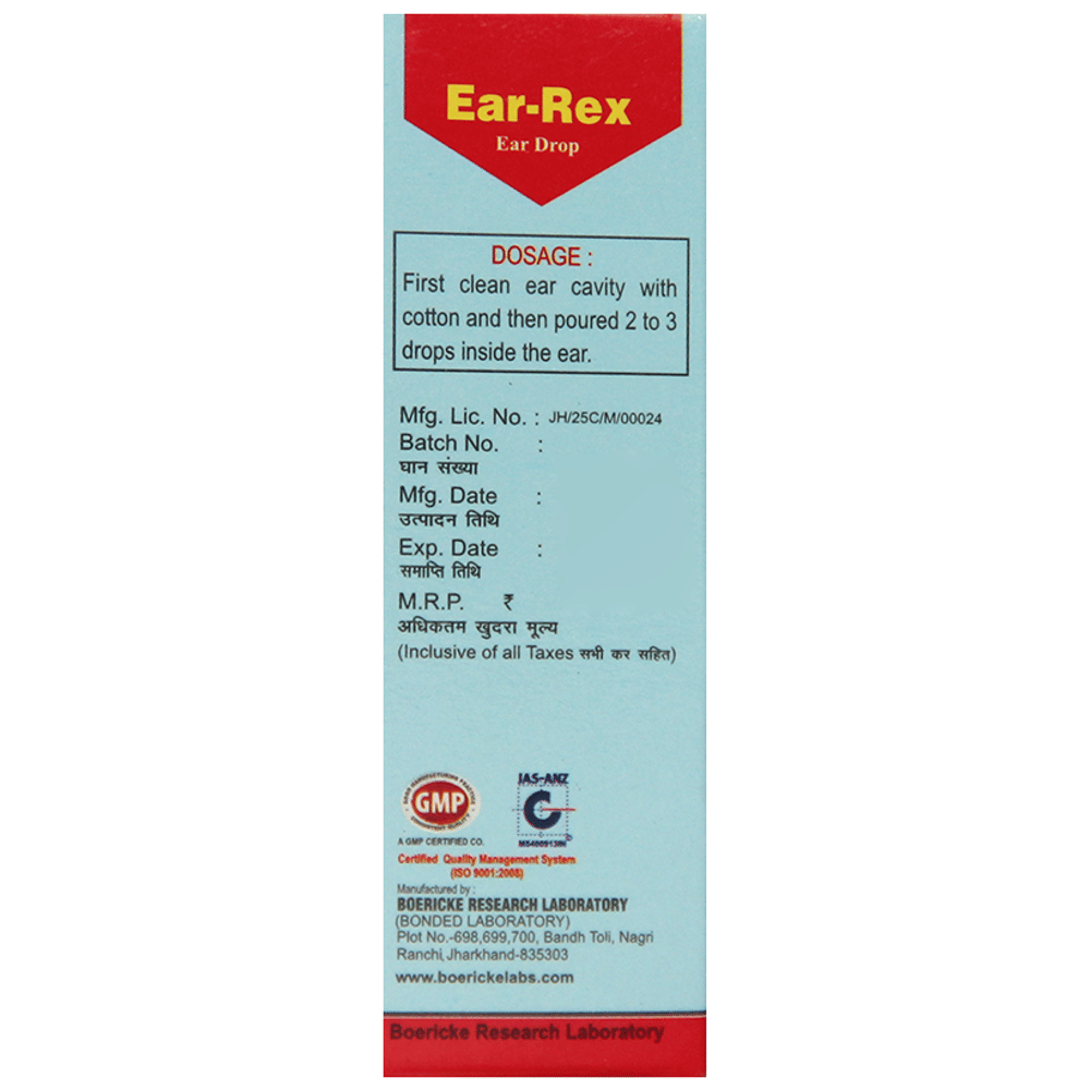 BRL Ear-Rex Ear Drop bottle of 15 ml Ear Drop
