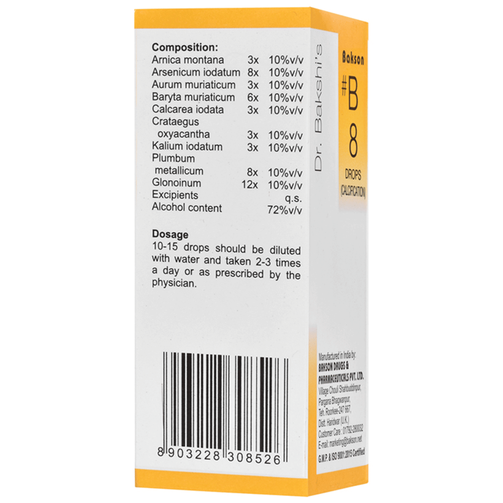 Bakson B8 Calcification Drop bottle of 30 ml Drop