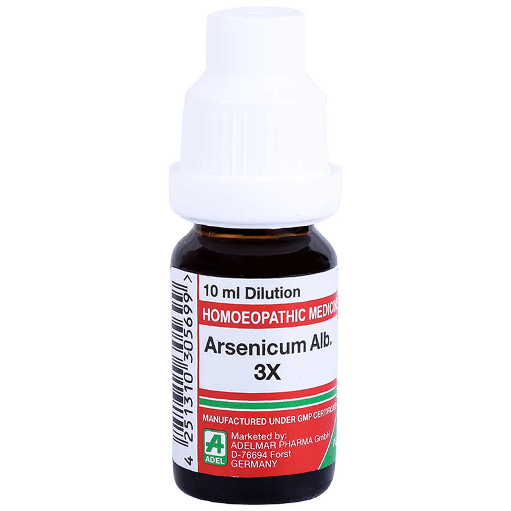 ADEL Arsenicum Alb. Dilution 3X bottle of 10 ml Dilution