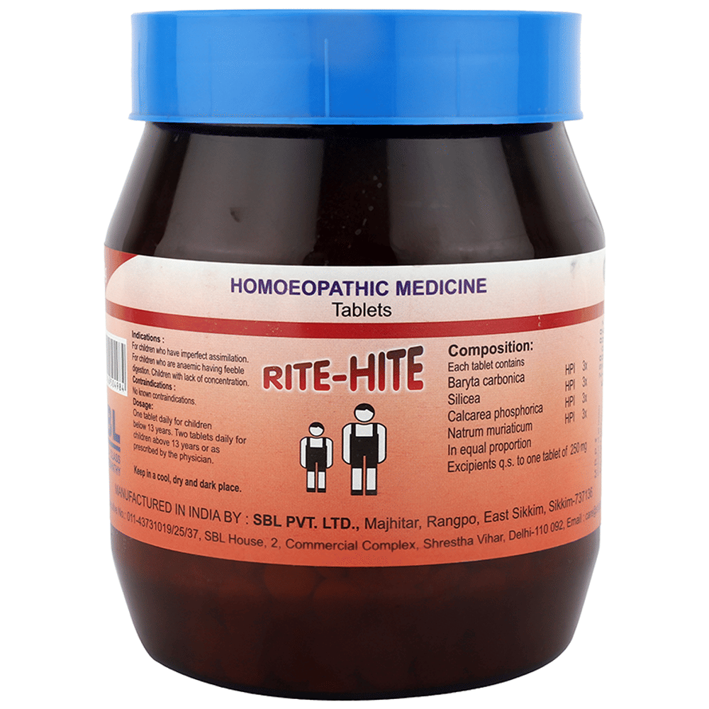 SBL Rite-Hite Tablet bottle of 450 gm Tablet