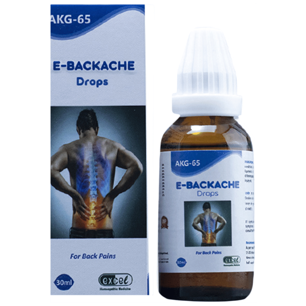 Excel AKG 65 E-Backache Drop bottle of 30 ml Oral Drops