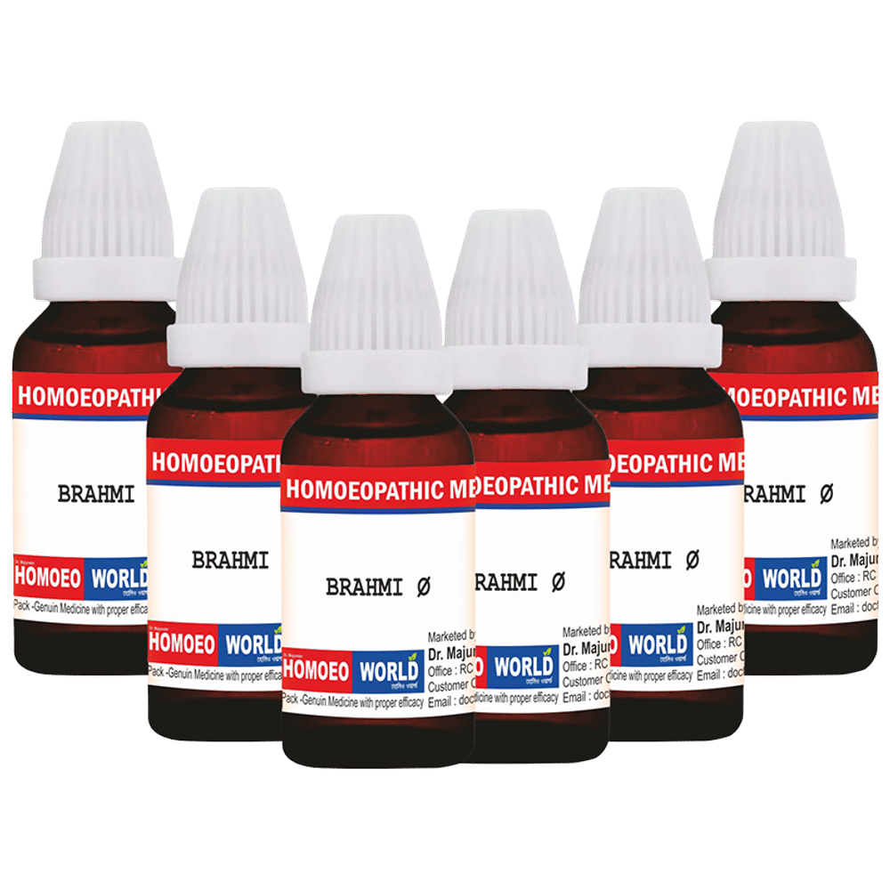 Dr. Majumder Homeo World  Bacopa Monnieri (Brahmi) Mother Tincture Q combo pack of 6 Packs