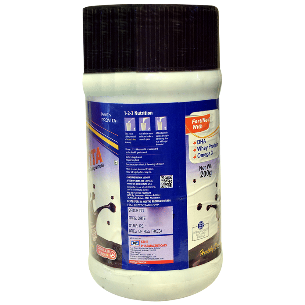 Kent's Provita Protein Supplement jar of 200 gm Powder Kent's Provita Protein Supplement jar of 200 gm Powder