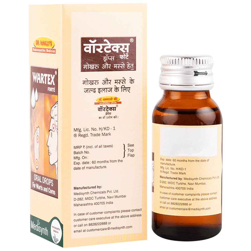 Medisynth Wartex Forte Drop bottle of 30 ml Drop Medisynth Wartex Forte Drop bottle of 30 ml Drop