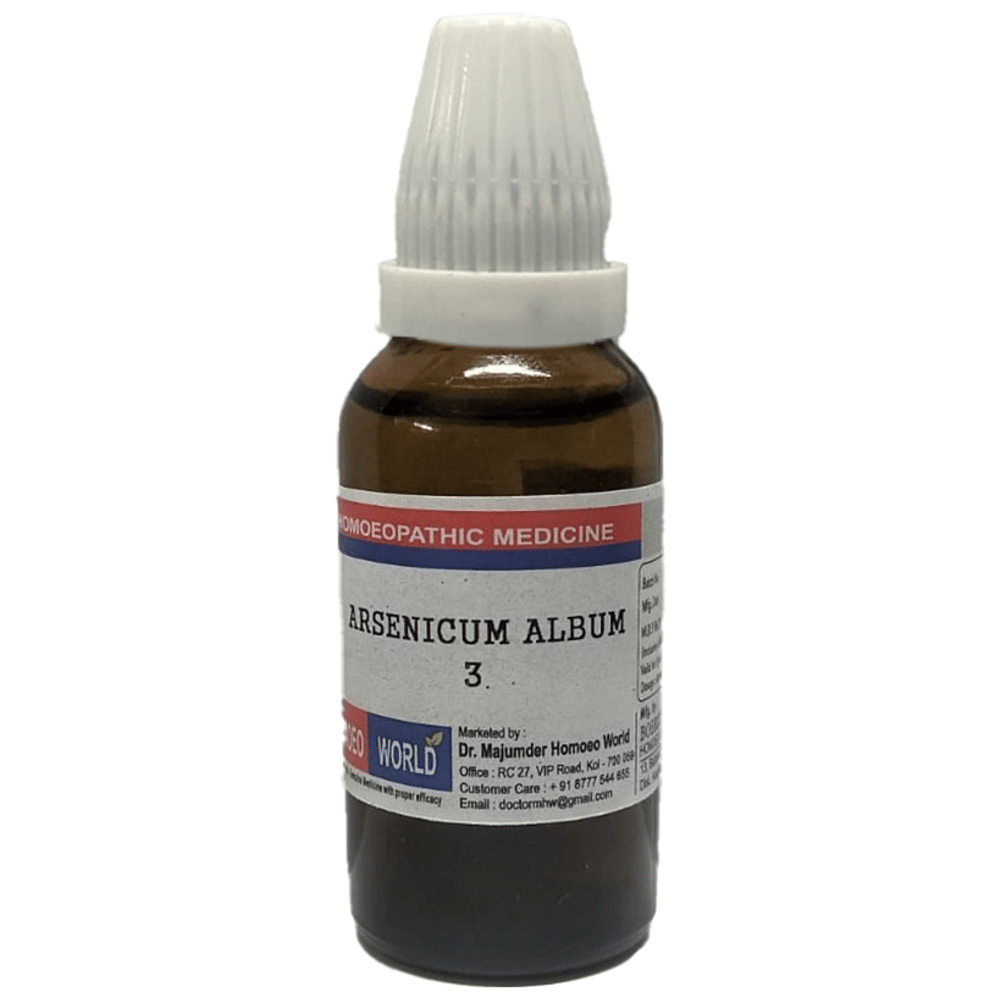Dr. Majumder Homeo World Arsenicum Album 3X (30ml Each) combo pack of 2 bottles