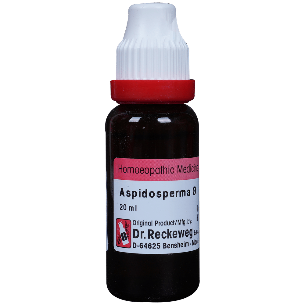 Dr. Reckeweg Aspidosperma Mother Tincture Q bottle of 20 ml Mother Tincture