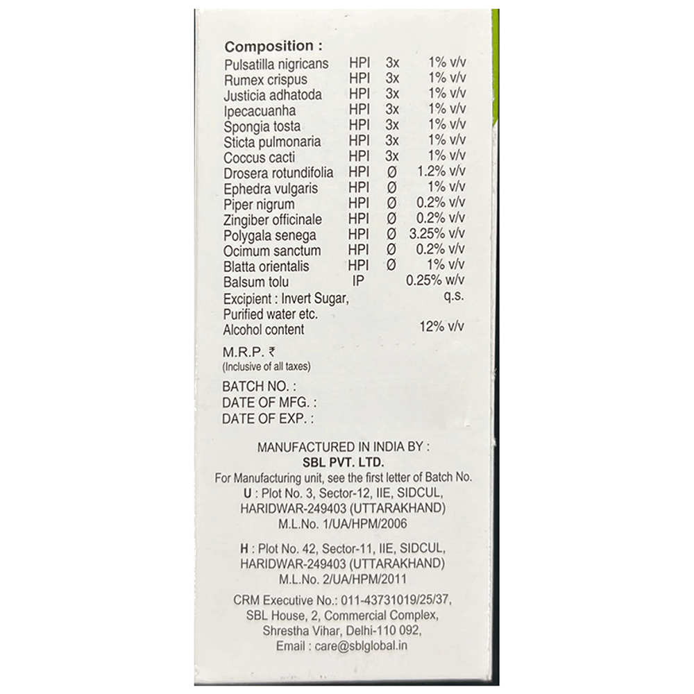 SBL Stobal Cough Syrup bottle of 60 ml Syrup