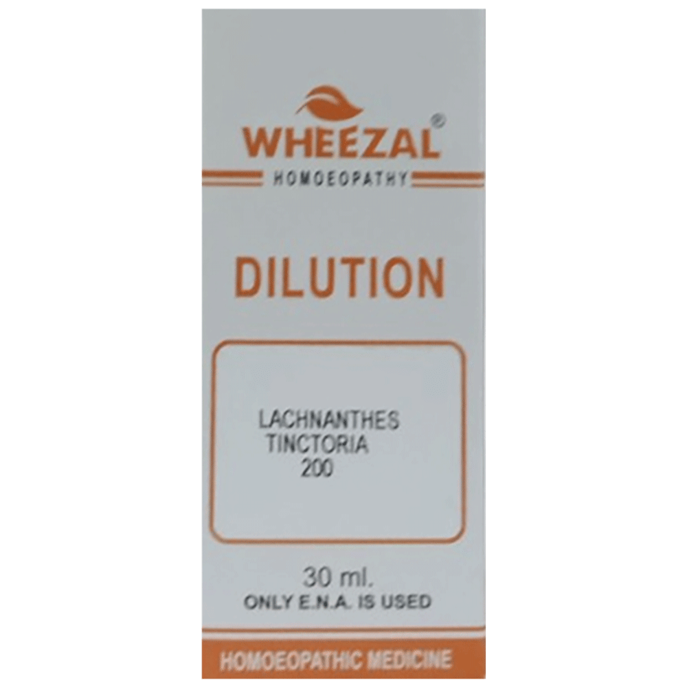 Wheezal Lachnanthes Tinctoria Dilution 200 bottle of 30 ml Dilution