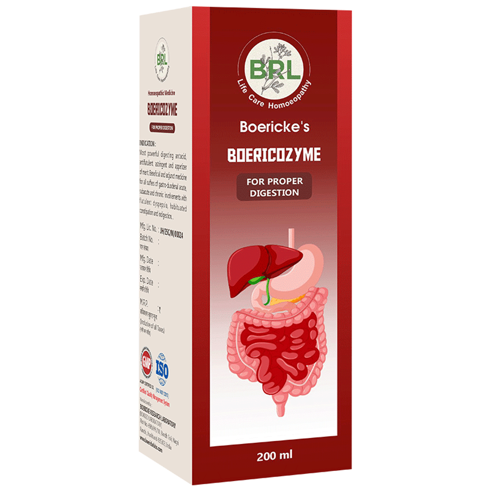 BRL Boericozyme Syrup bottle of 200 ml Syrup