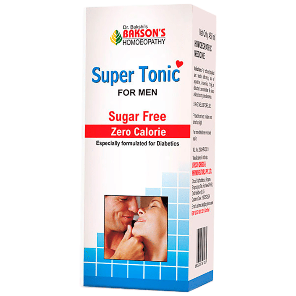 Bakson's Homeopathy Super Tonic for Men Sugar Free bottle of 450 ml Tonic