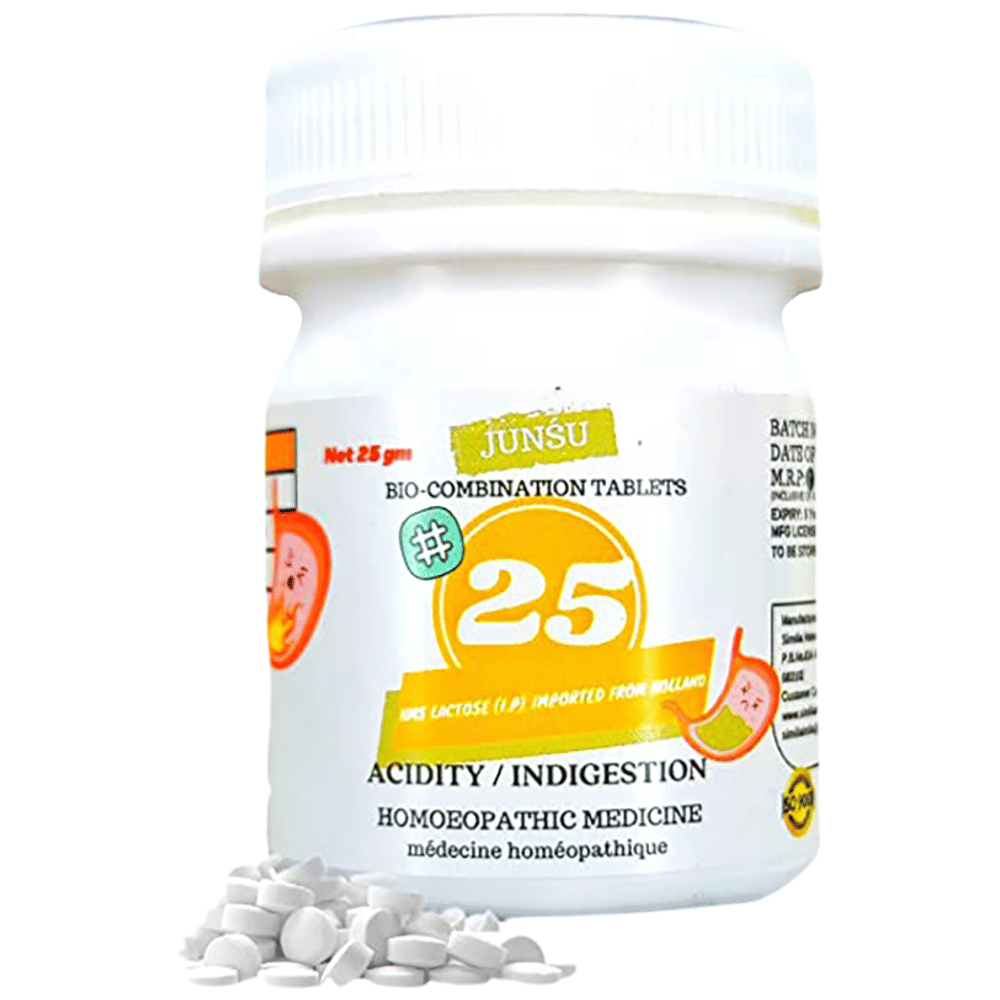 Junsu Bio-Combination 25 Acidity / Indigestion Tablet (25gm Each) combo pack of 3 bottles