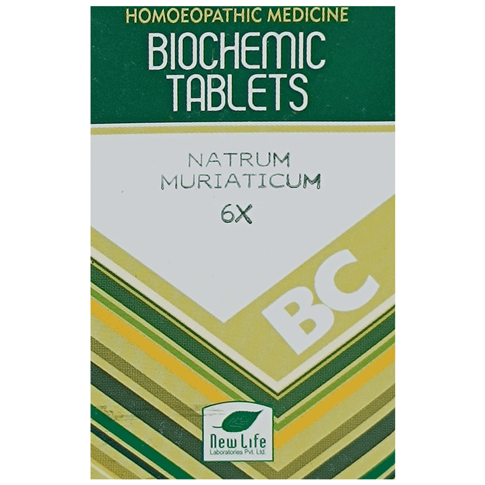 New Life Natrum Muriaticum Biochemic Tablet 6X bottle of 25 gm Biochemic Tablet