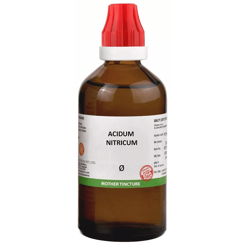 Bjain Acidum Nitricum Mother Tincture Q bottle of 100 ml Mother Tincture
