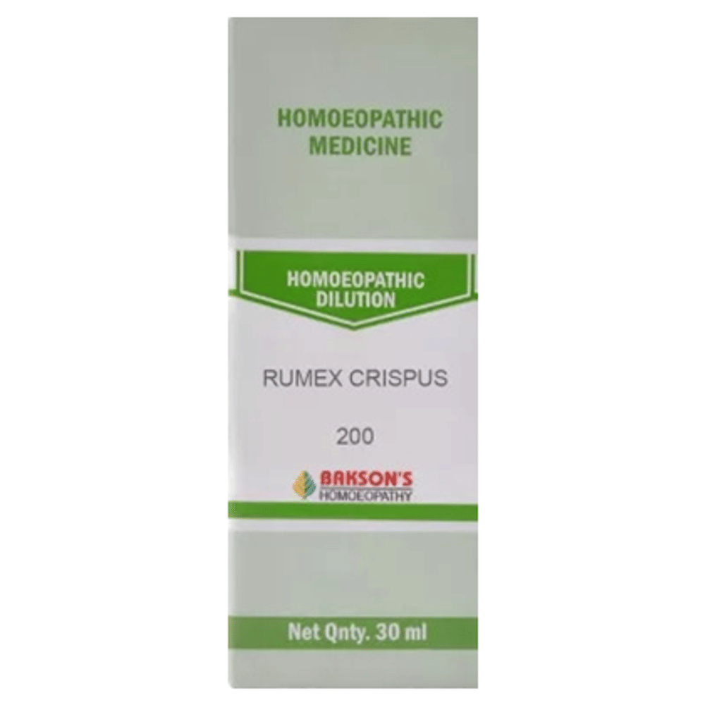 Bakson's Homeopathy Rumex Crispus Dilution 200 bottle of 30 ml Dilution