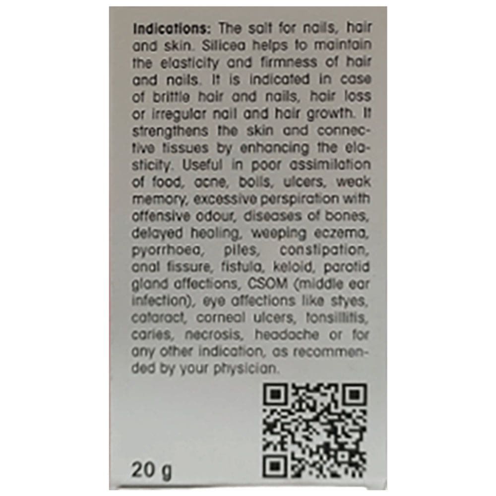 Dr Reckeweg &Co.gmbH Silicea (20gm Each) Biochemic Tablet 12X bottle of 1 Biochemic Tablet