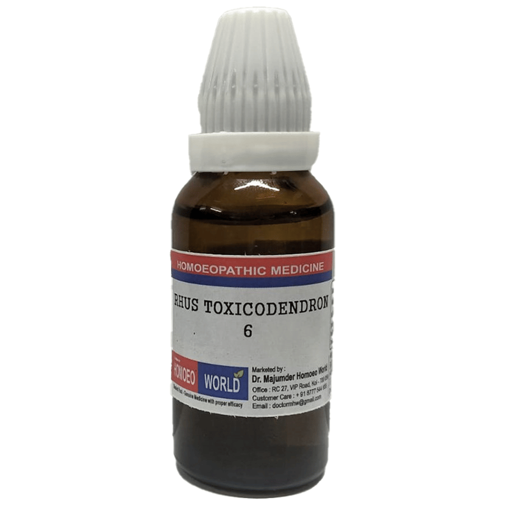 Dr. Majumder Homeo World Rhus Toxicodendron Dilution 6 (30ml Each) combo pack of 2 bottles