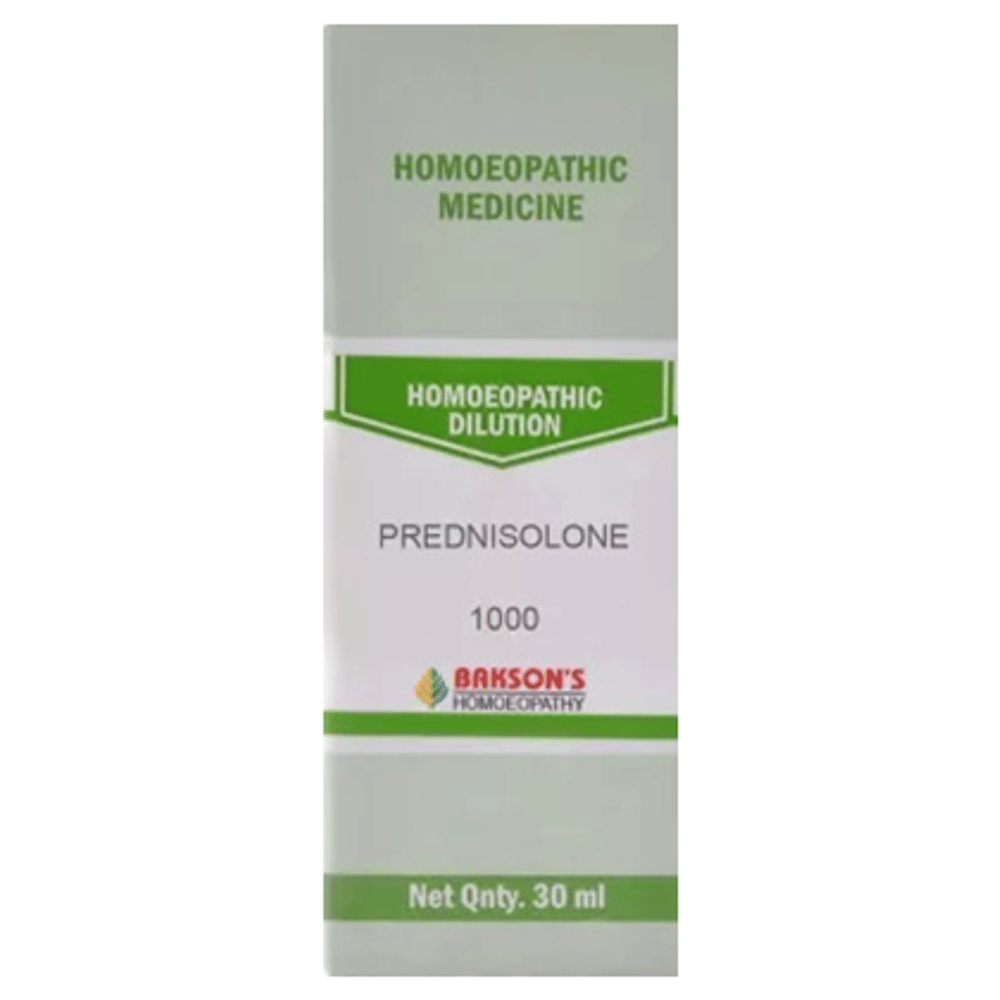 Bakson's Homeopathy Prednisolone Dilution 1000 CH bottle of 30 ml Dilution