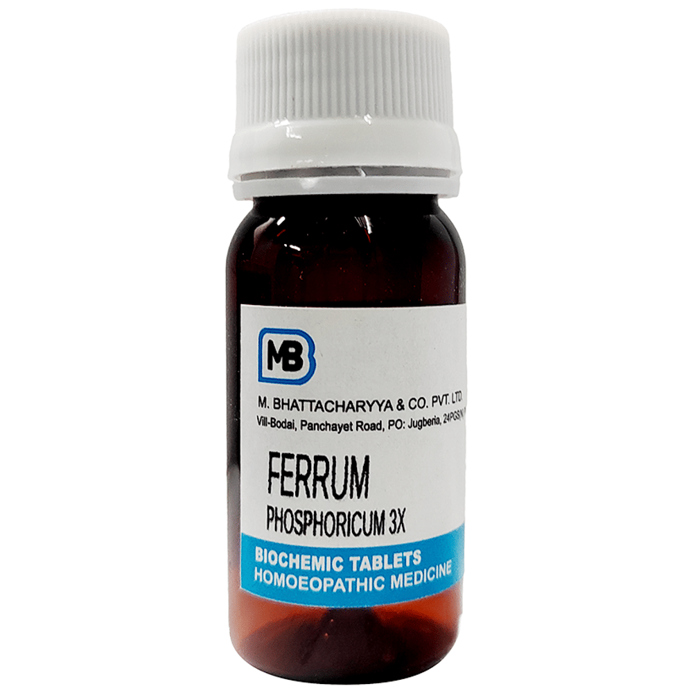 MB Ferrum Phosphoricum Tablet 3X bottle of 25 gm Tablet MB Ferrum Phosphoricum Tablet 3X bottle of 25 gm Tablet