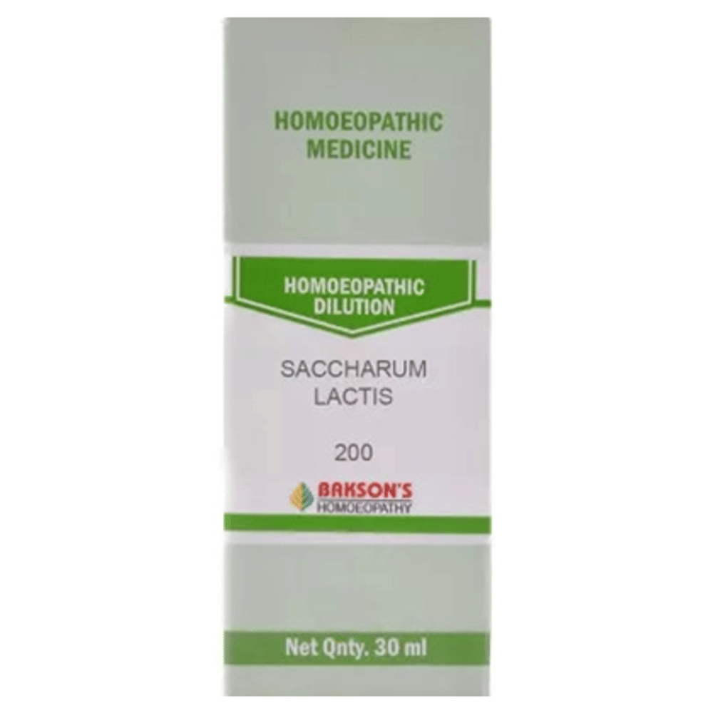 Bakson's Homeopathy Saccharum Lactis Dilution 200 bottle of 30 ml Dilution