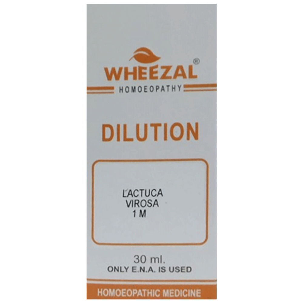 Wheezal Lactuca Virosa Dilution 1M bottle of 30 ml Dilution Wheezal Lactuca Virosa Dilution 1M bottle of 30 ml Dilution