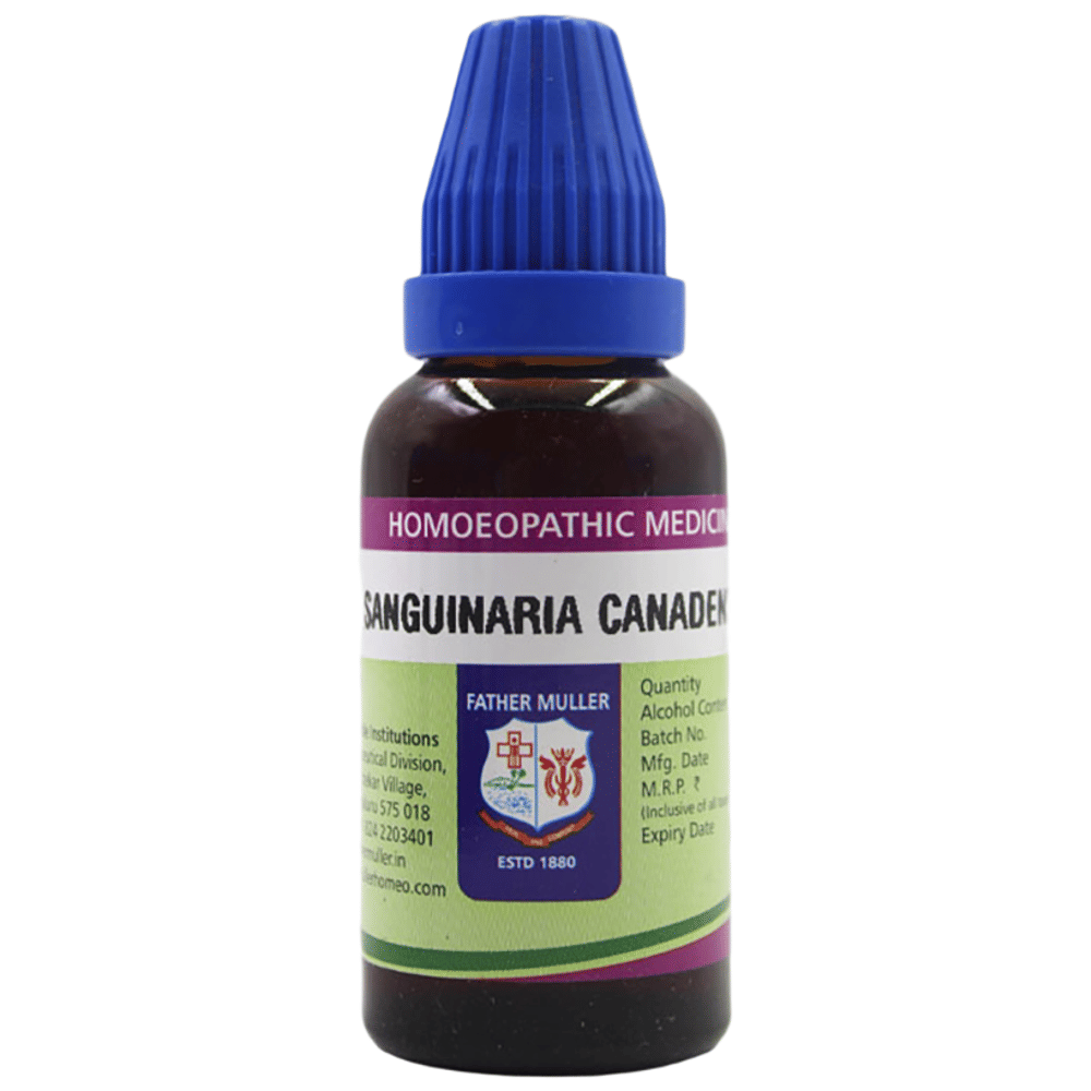Father Muller Sanguinaria Canadensis Drop Q bottle of 30 ml Oral Drops