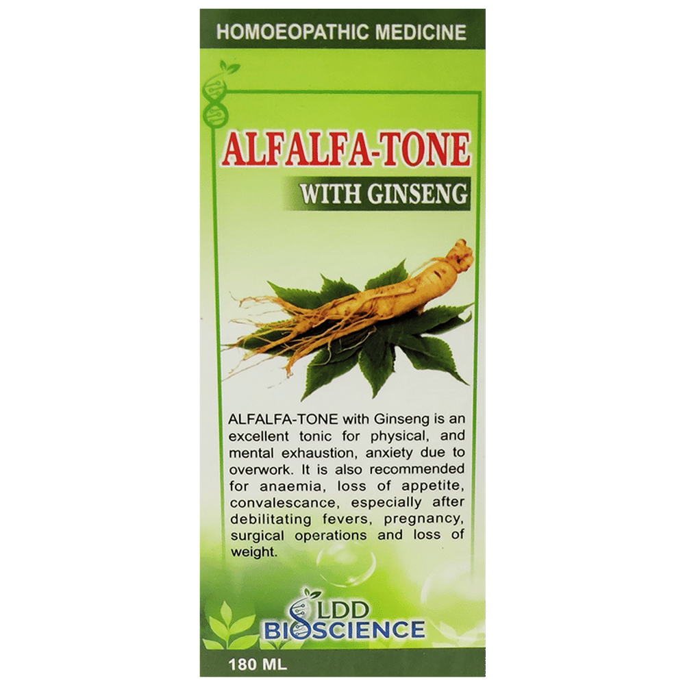 LDD Bioscience Alfalfa-Tone with Ginseng Syrup bottle of 180 ml Syrup