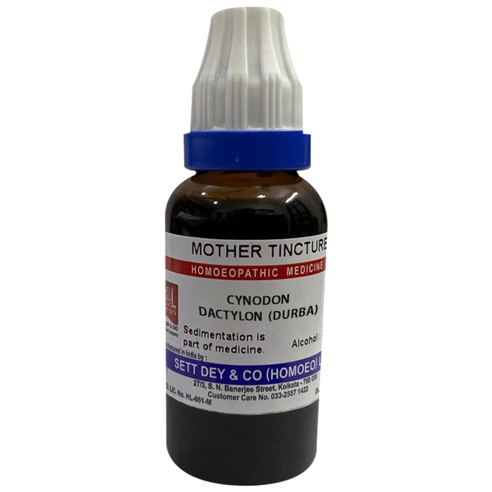 Sett Dey Cynodon Dactylon (Durba) Mother Tincture bottle of 30 ml Mother Tincture