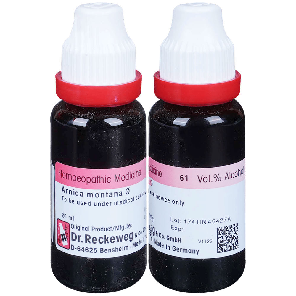 Dr. Reckeweg Arnica Mont Mother Tincture Q bottle of 20 ml Mother Tincture