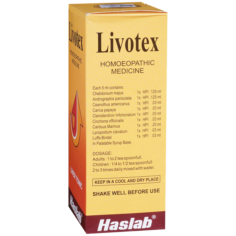 Haslab Livotex Liver Tonic bottle of 200 ml Tonic