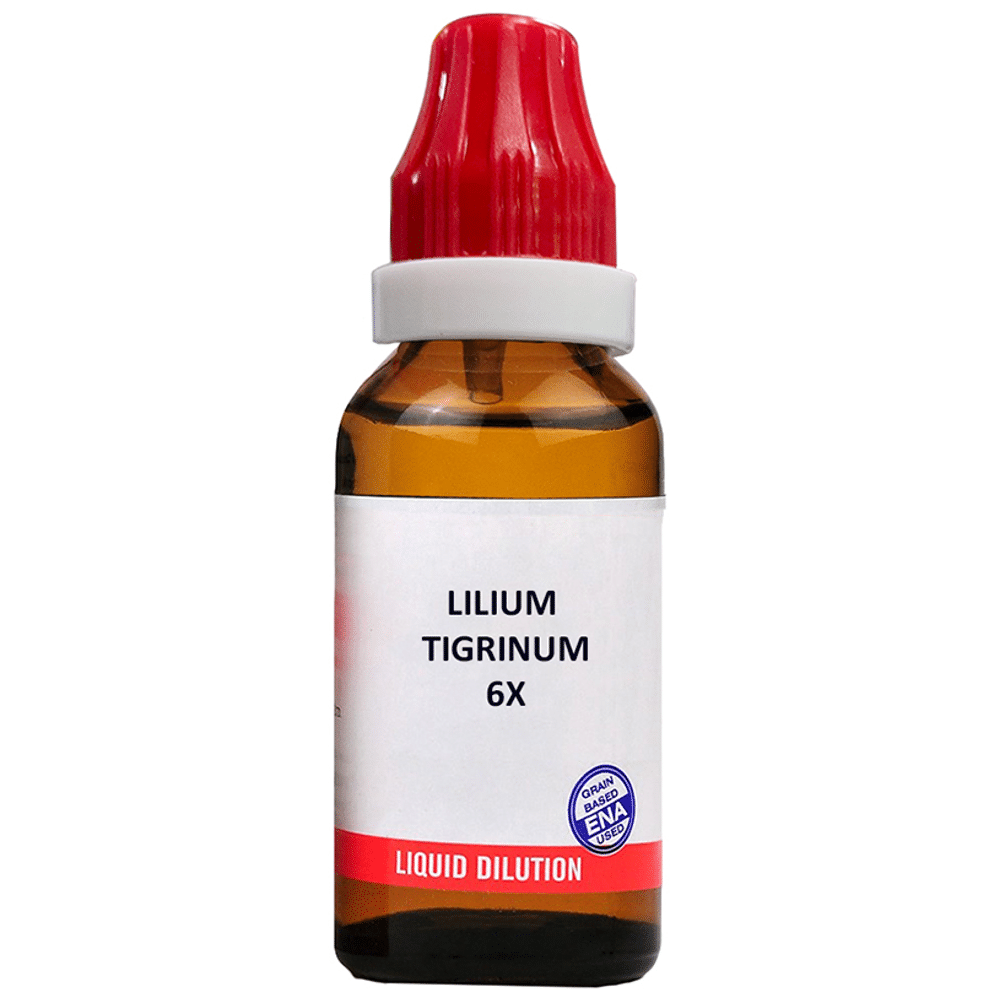 Bjain Lilium Tigrinum Dilution 6X bottle of 12 ml Dilution