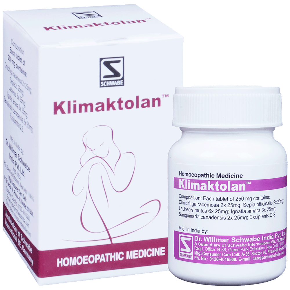 Dr Willmar Schwabe India Klimaktolan Tablet bottle of 20 gm Tablet