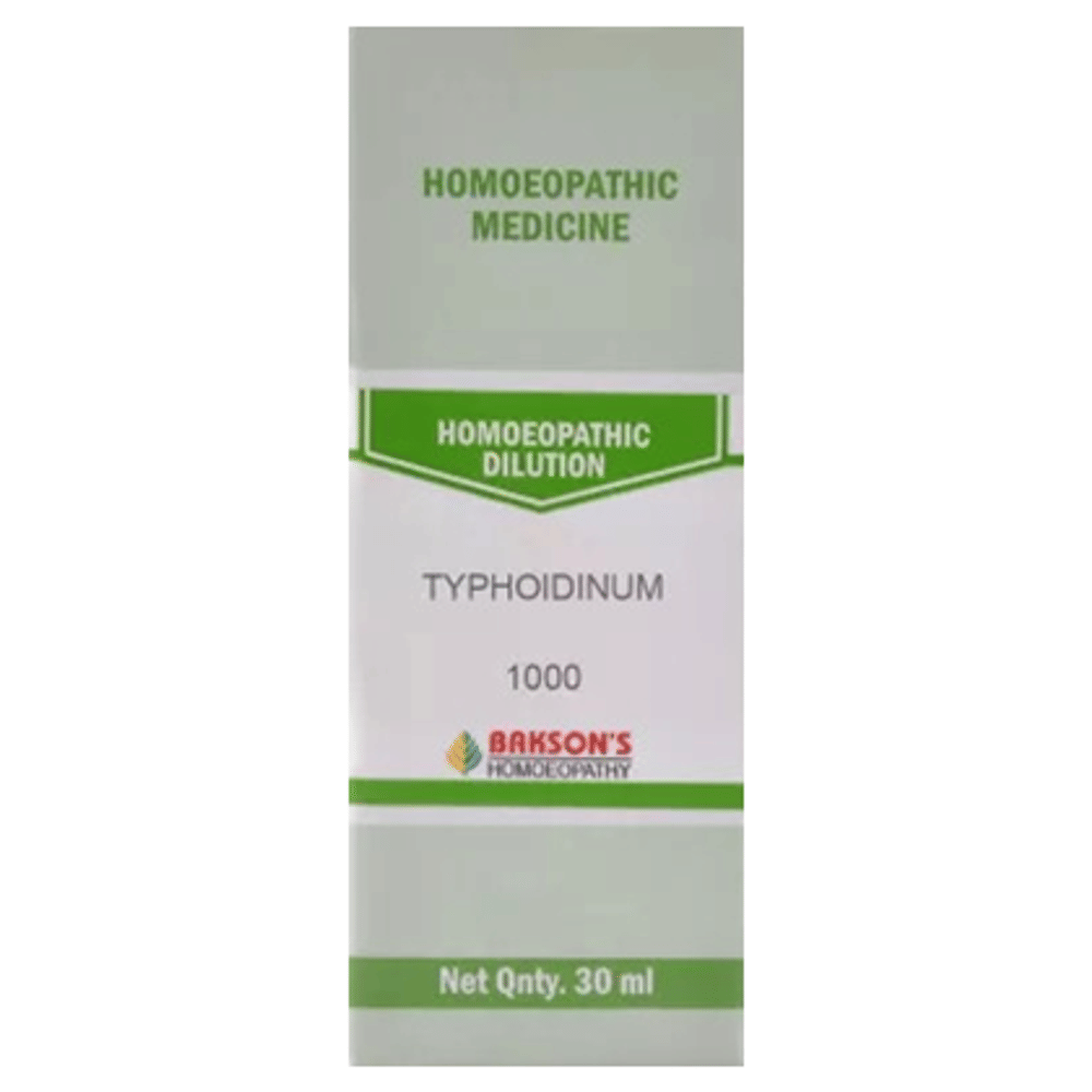 Bakson's Homeopathy Typhoidiunum Dilution 1000 CH bottle of 30 ml Dilution