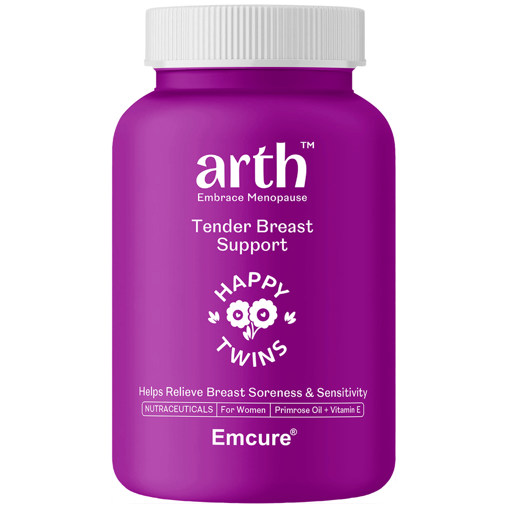 Arth Tender Breast Support Capsule with Primrose Oil, Vitamin E & Vitamin B6 bottle of 60 capsules