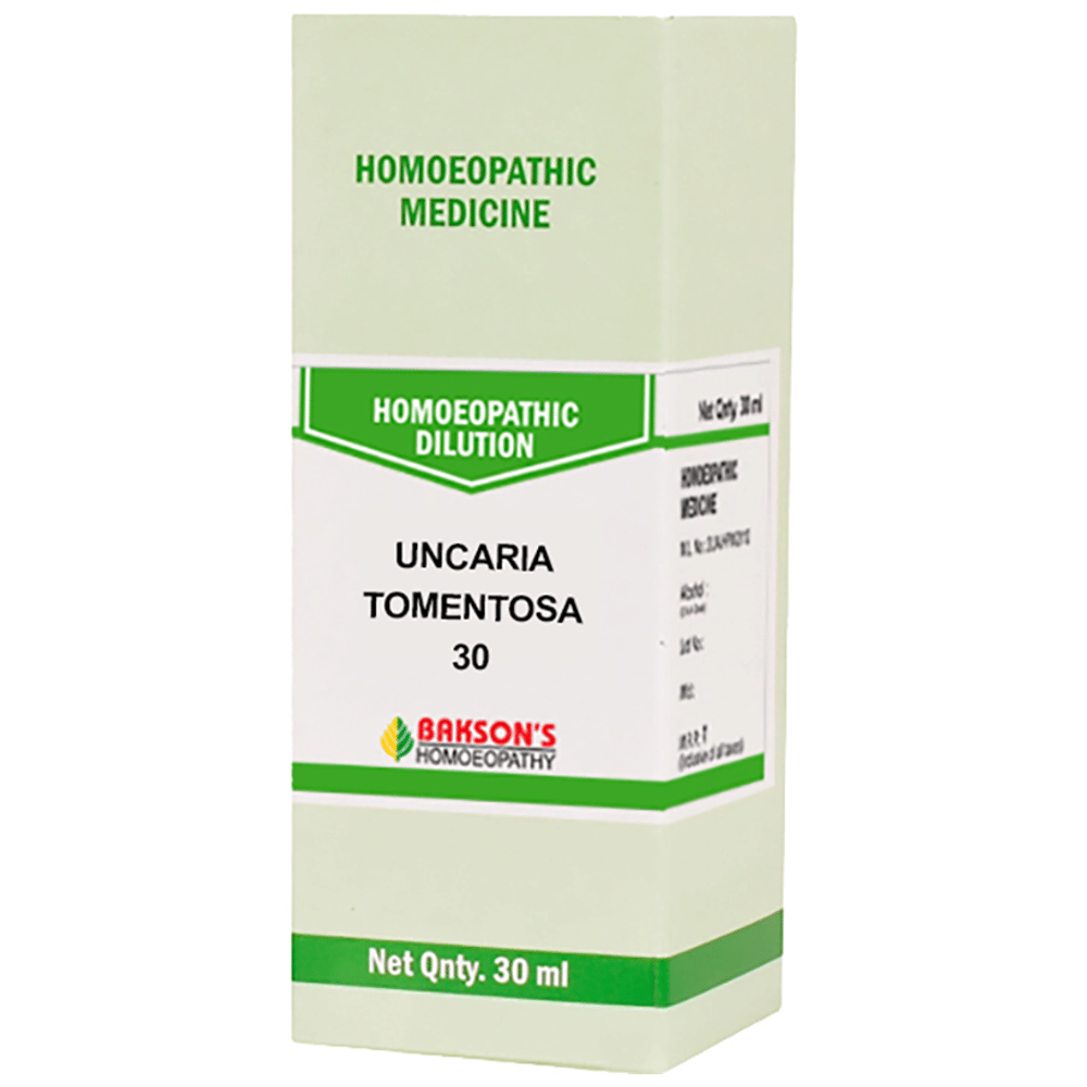 Bakson's Homeopathy Uncaria Tomentosa Dilution 30 bottle of 30 ml Dilution